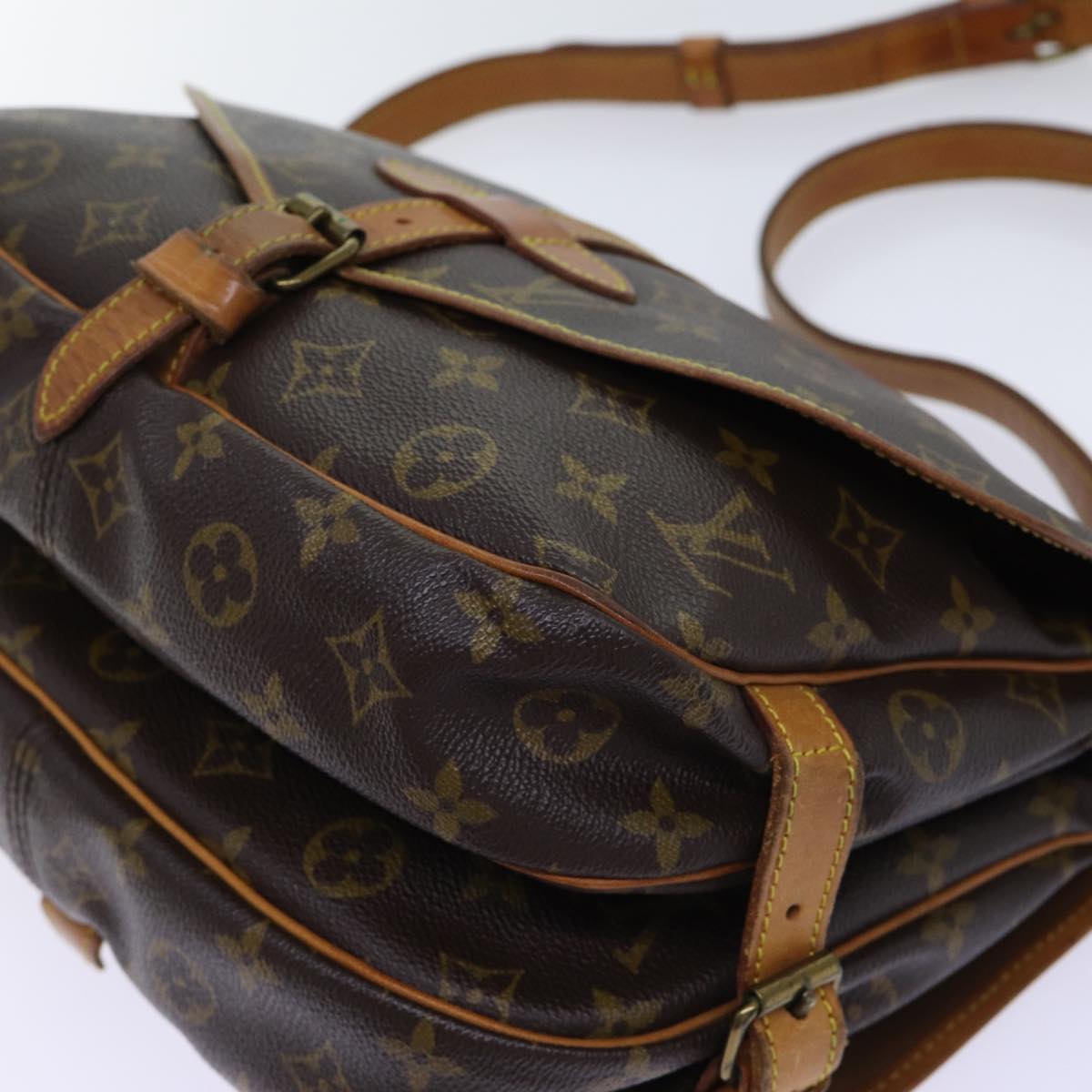 Louis Vuitton Saumur Brown Canvas Shoulder Bag