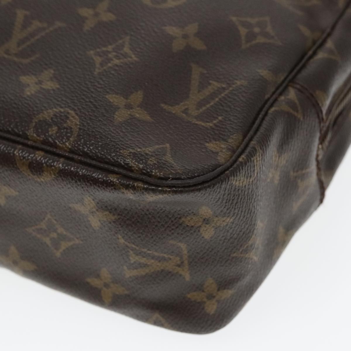 Louis Vuitton Trousse De Toilette Brown Canvas Clutch Bag