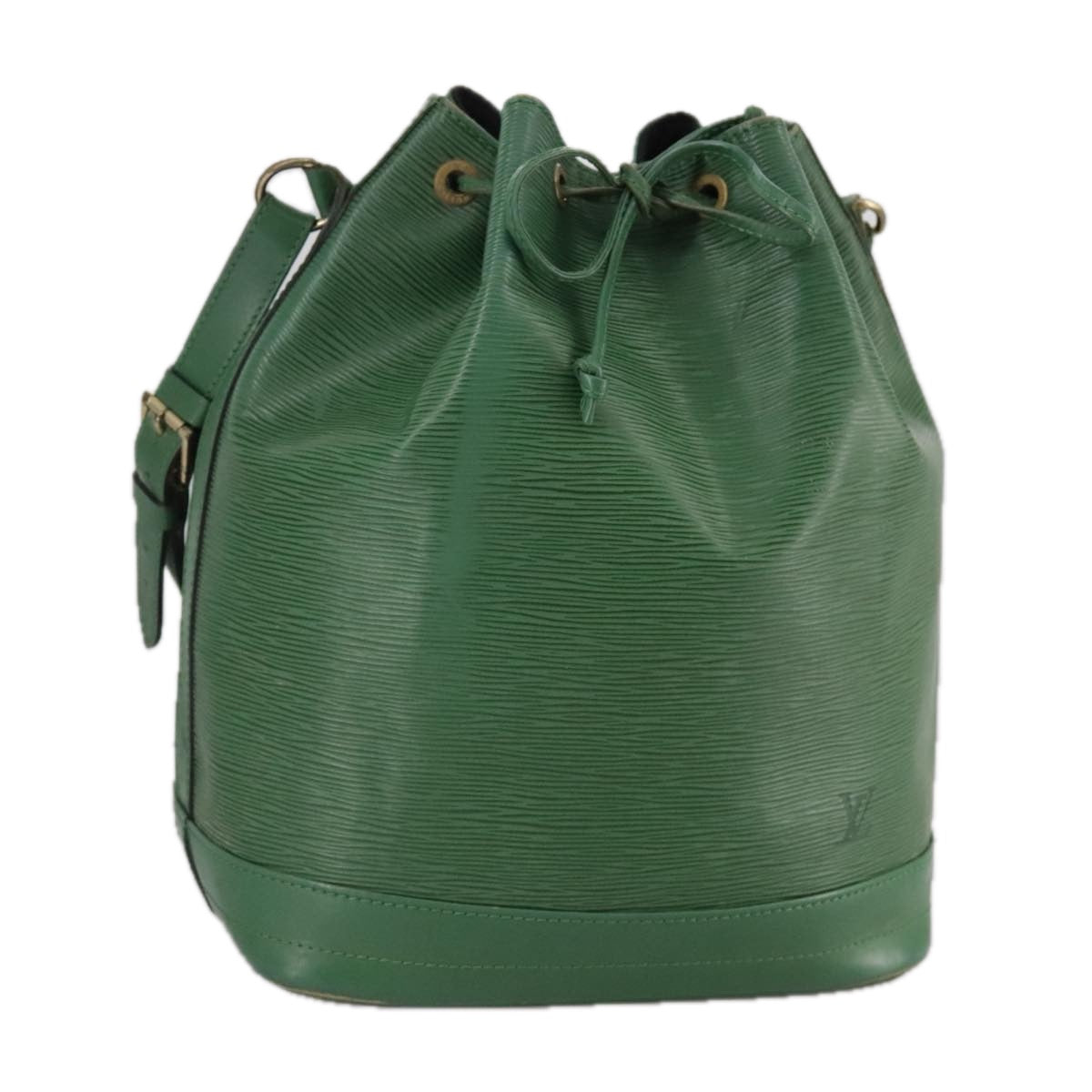 Louis Vuitton Noe Green Leather Shoulder Bag