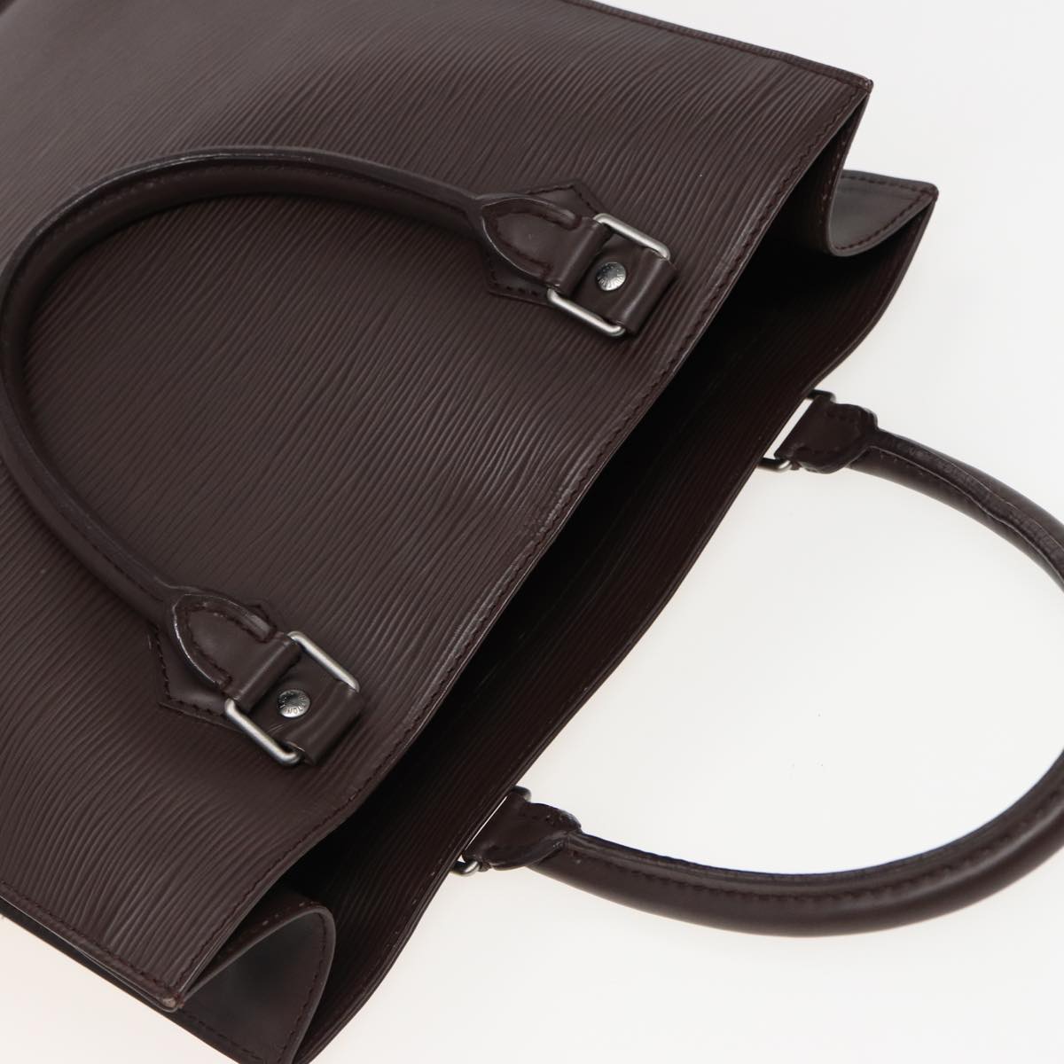 Louis Vuitton Sac Plat Brown Leather Handbag