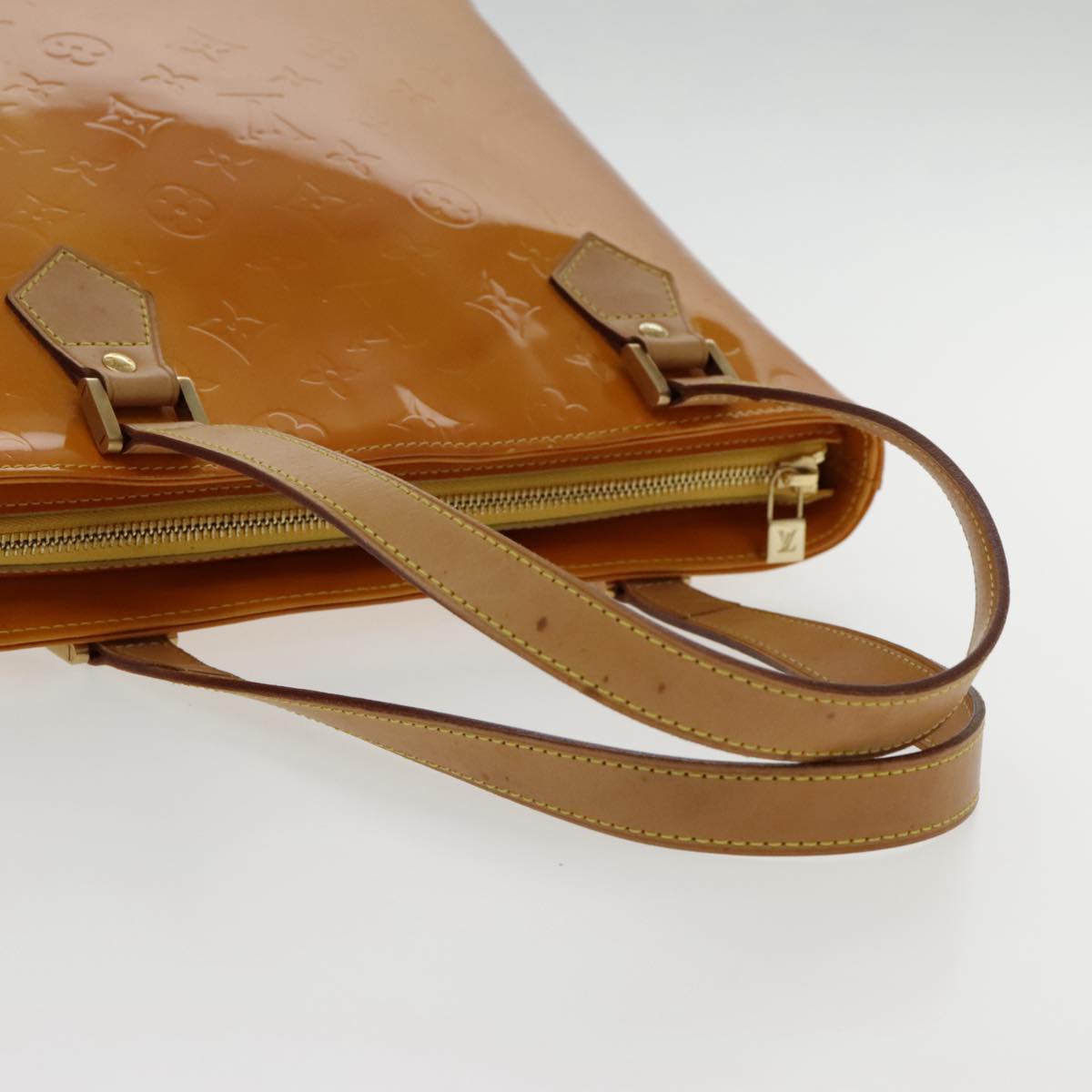 Louis Vuitton Houston Brown Patent Leather Handbag