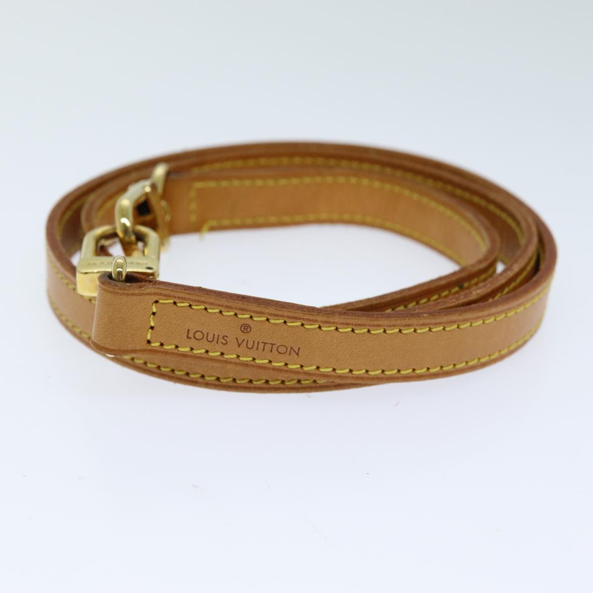 Louis Vuitton Shoulder Strap Beige Leather Bag Jewelry