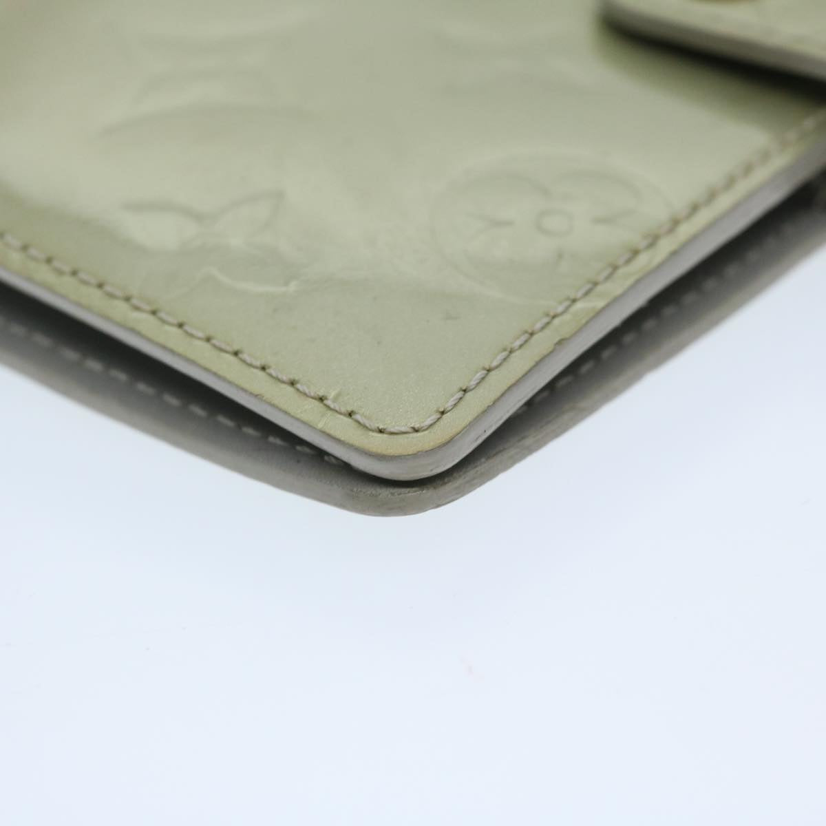 Louis Vuitton Agenda Pm Grey Patent Leather Wallet