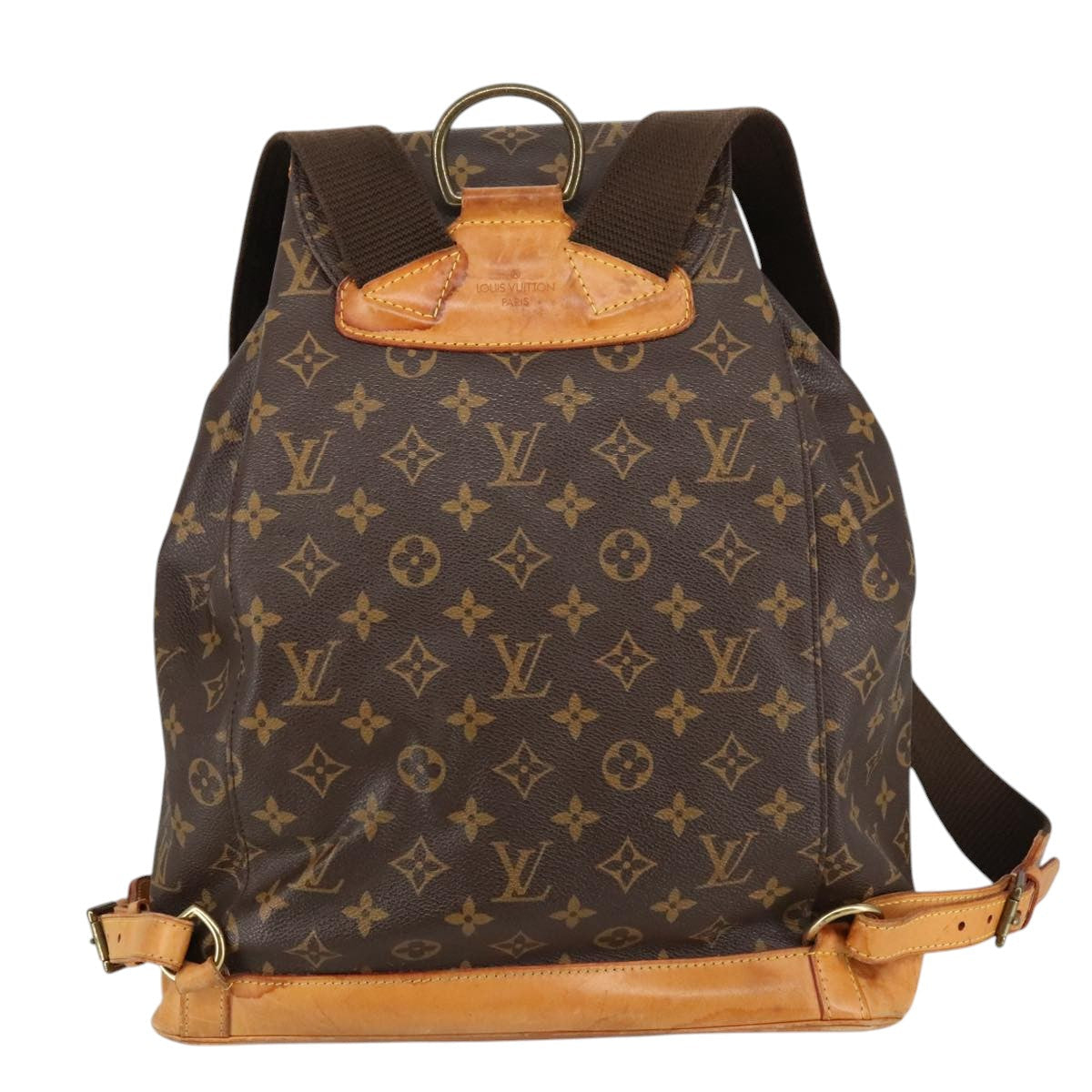 Louis Vuitton Montsouris Gm Brown Canvas Backpack Bag