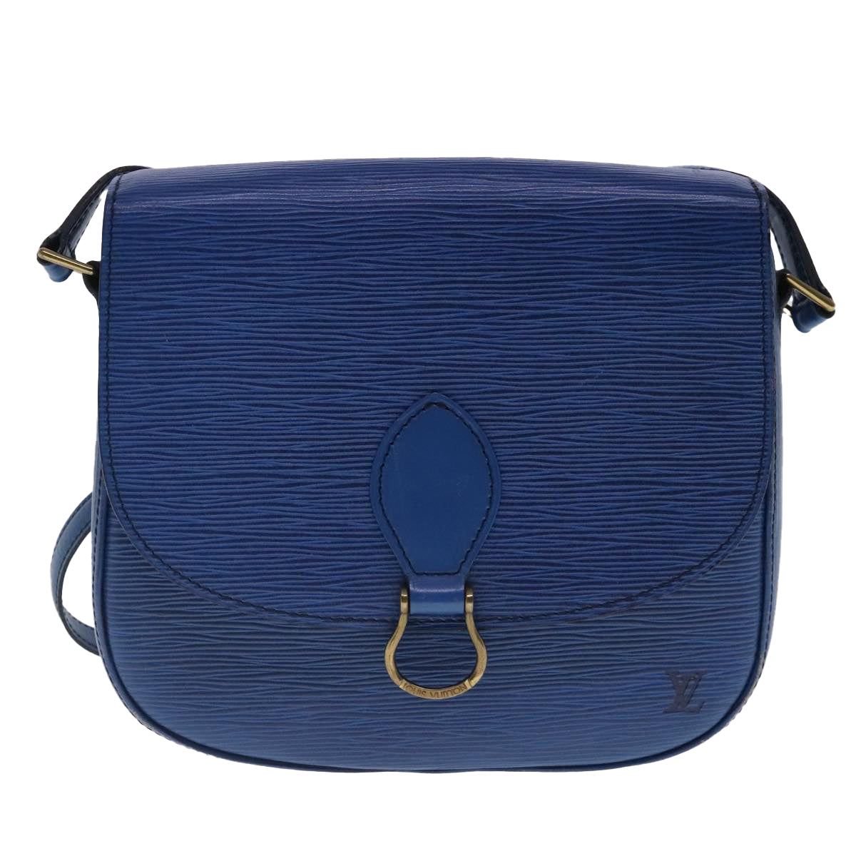 Louis Vuitton Saint Cloud Blue Leather Shoulder Bag