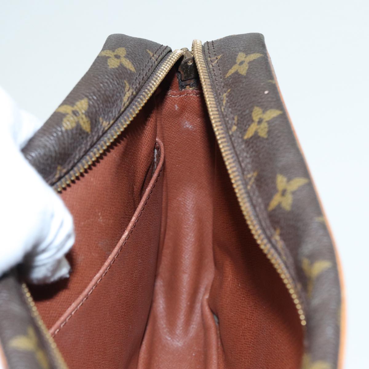 Louis Vuitton Compiegne 28 Brown Canvas Clutch Bag