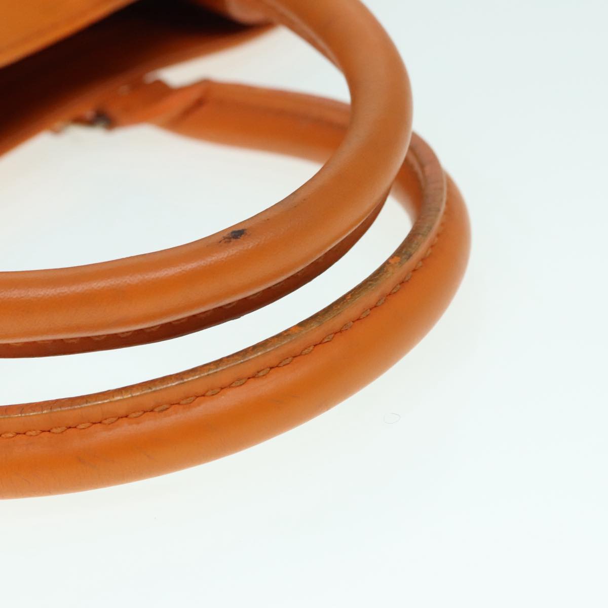 Louis Vuitton Sac Plat Orange Leather Tote Bag