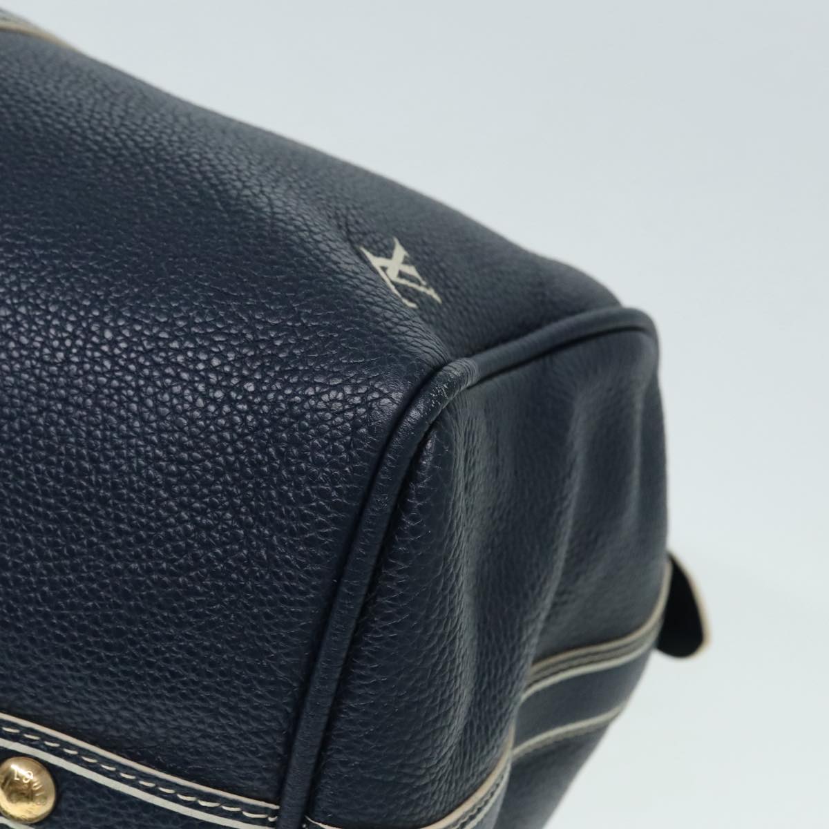 Louis Vuitton Keepall 50 Navy Leather Travel Bag