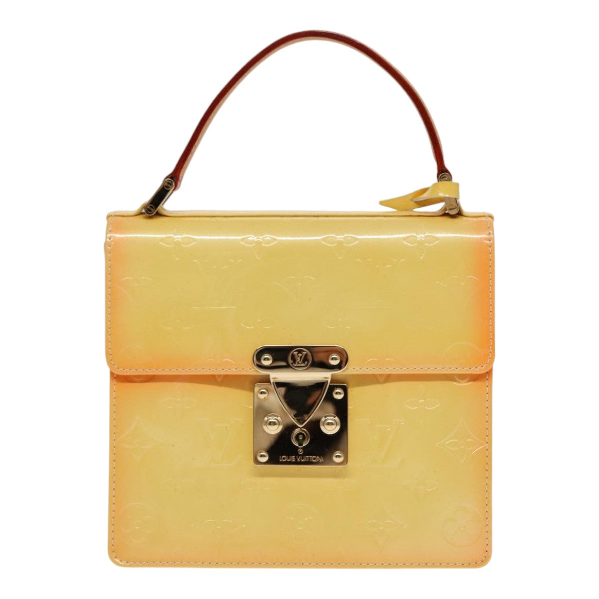 Louis Vuitton Spring Street Yellow Patent Leather Handbag