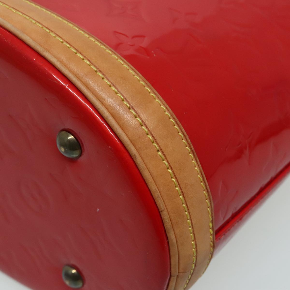 Louis Vuitton Bucket Red Patent Leather Tote Bag