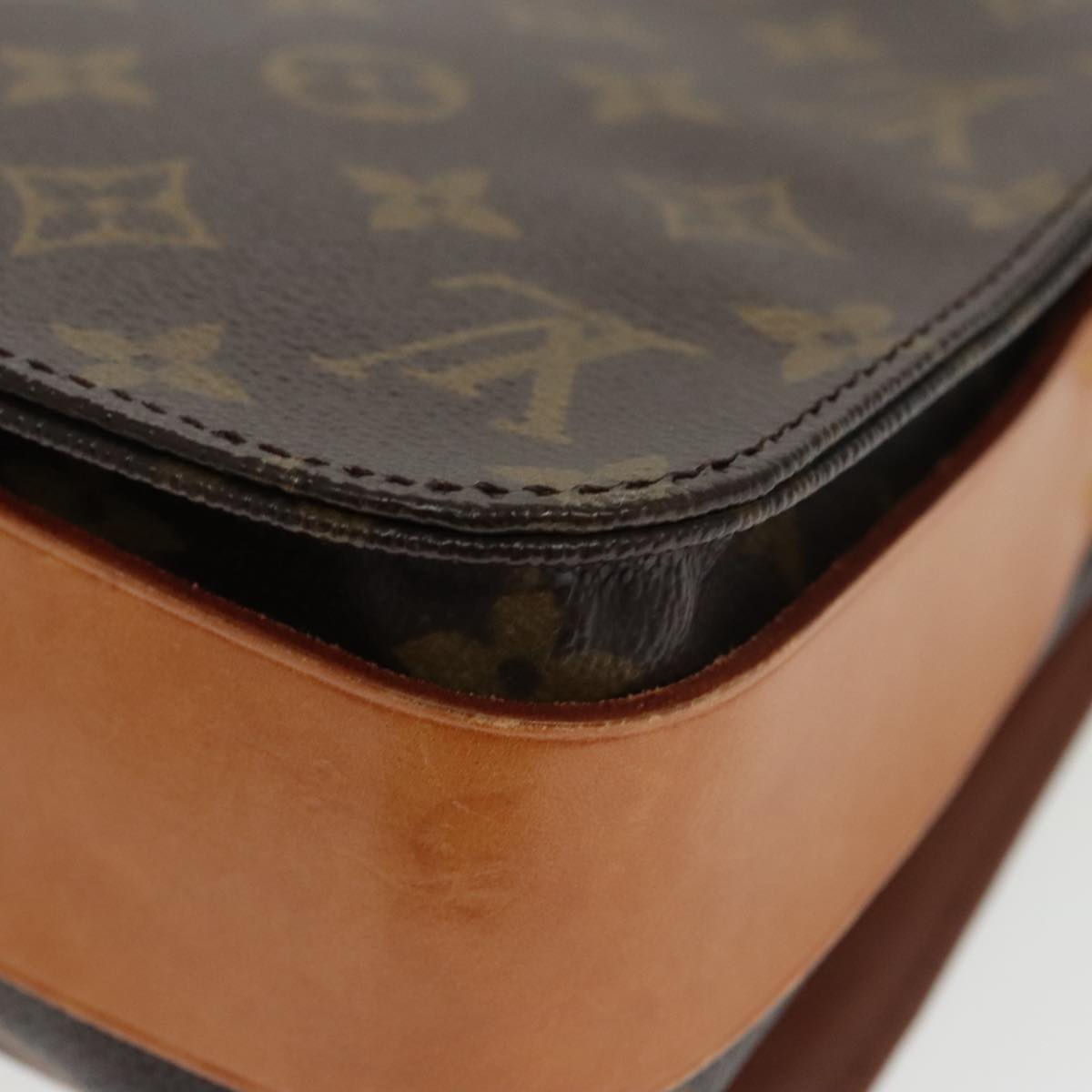 Louis Vuitton Cartouchiere Brown Canvas Shoulder Bag