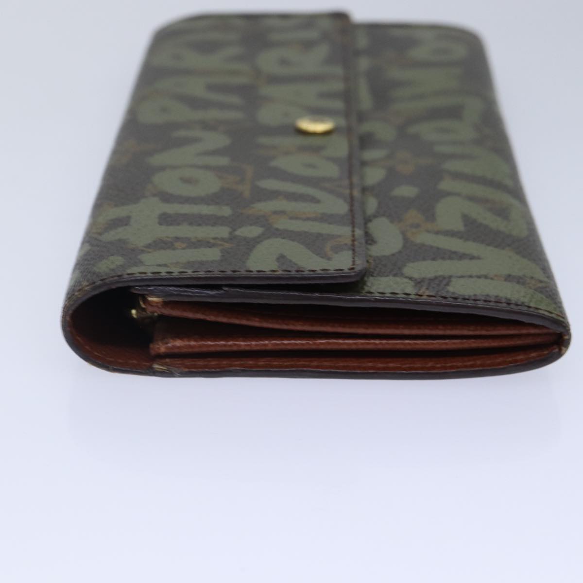 Louis Vuitton Portefeuille Sarah Khaki Canvas Wallet