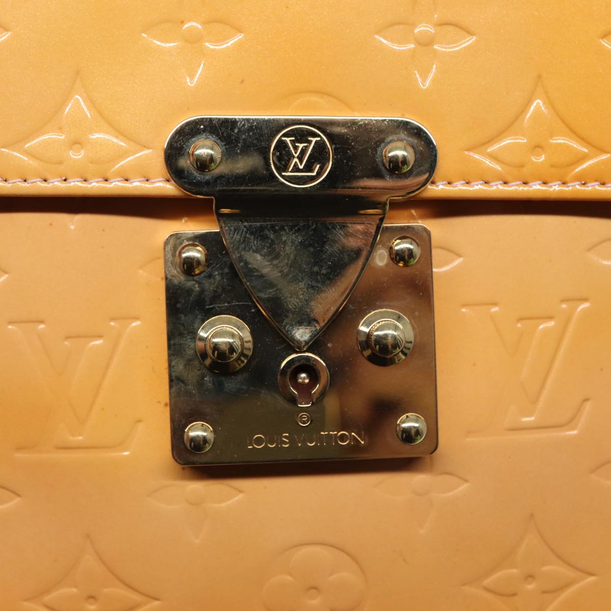 Louis Vuitton Spring Street Camel Patent Leather Handbag