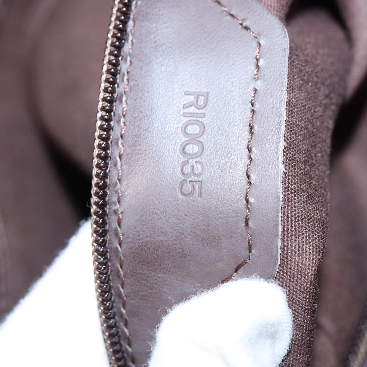 Louis Vuitton Sac Plat Brown Leather Handbag