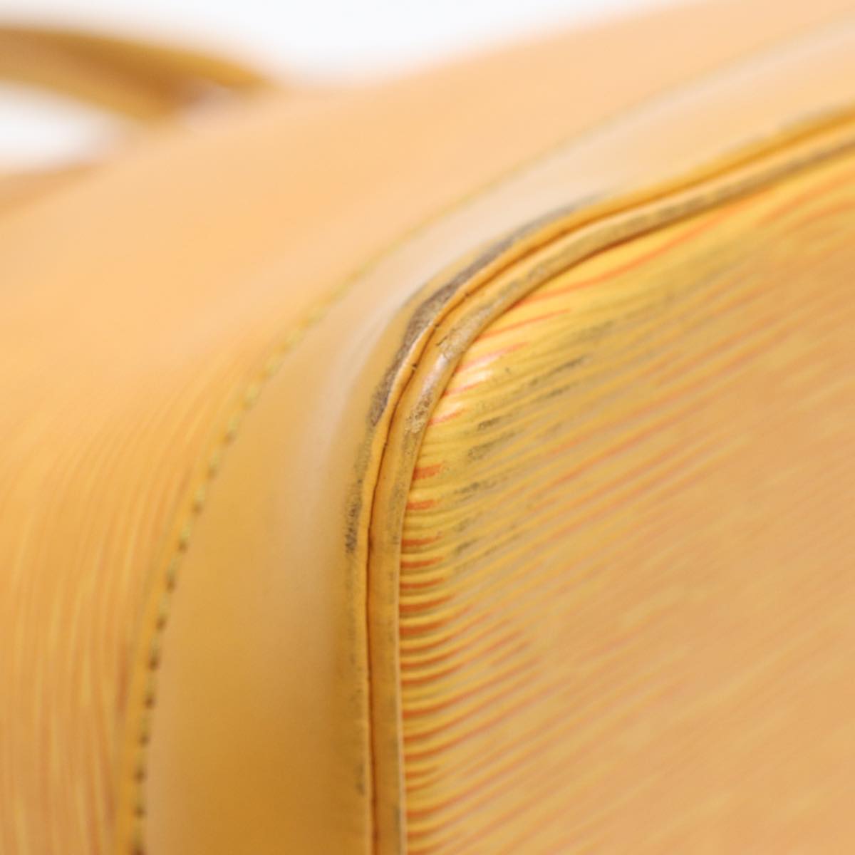 Louis Vuitton Alma Yellow Leather Handbag