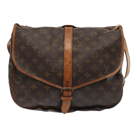 Louis Vuitton Saumur 35 Brown Canvas Shoulder Bag