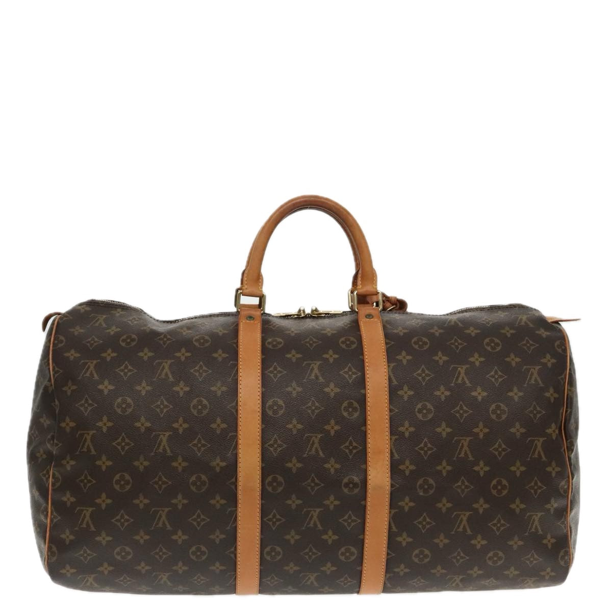 Louis Vuitton Keepall 55 Brown Canvas Travel Bag
