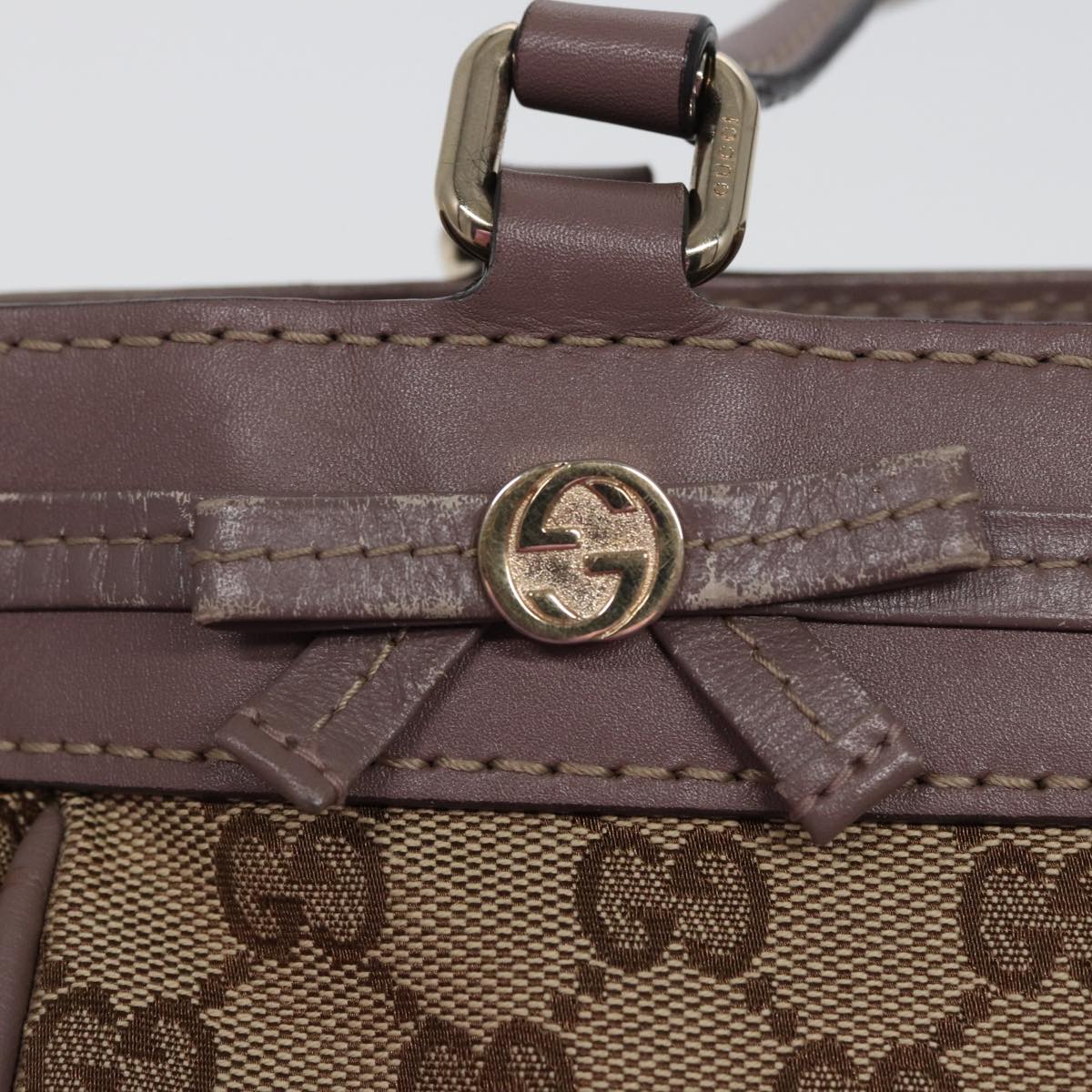 Gucci Mayfair Beige Canvas Tote Bag