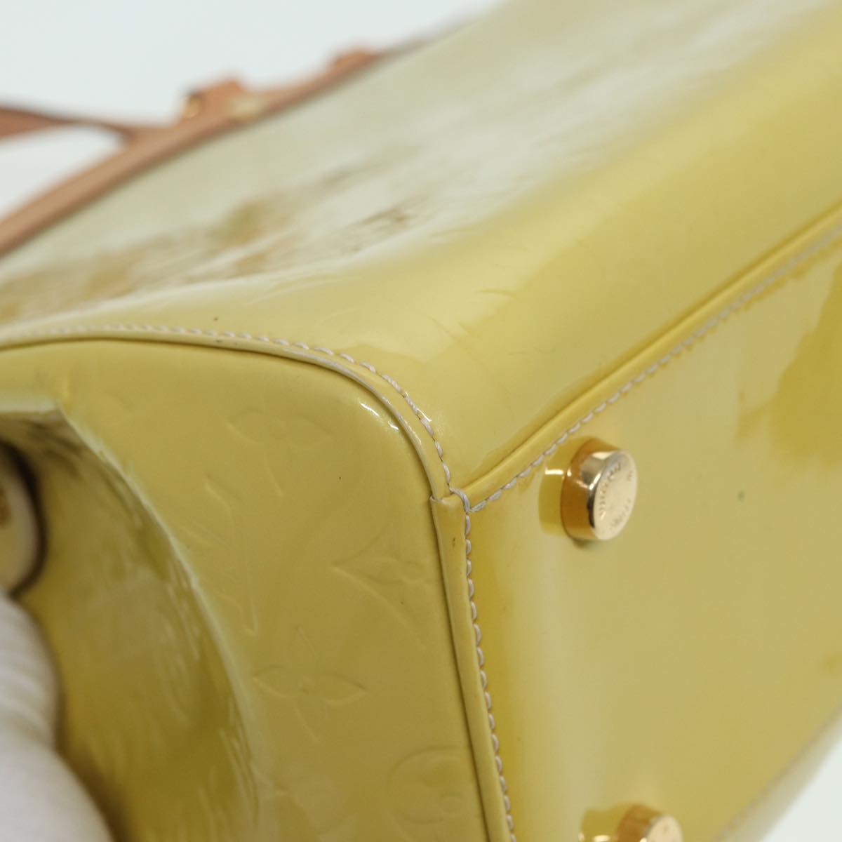 Louis Vuitton Brea Yellow Patent Leather Handbag