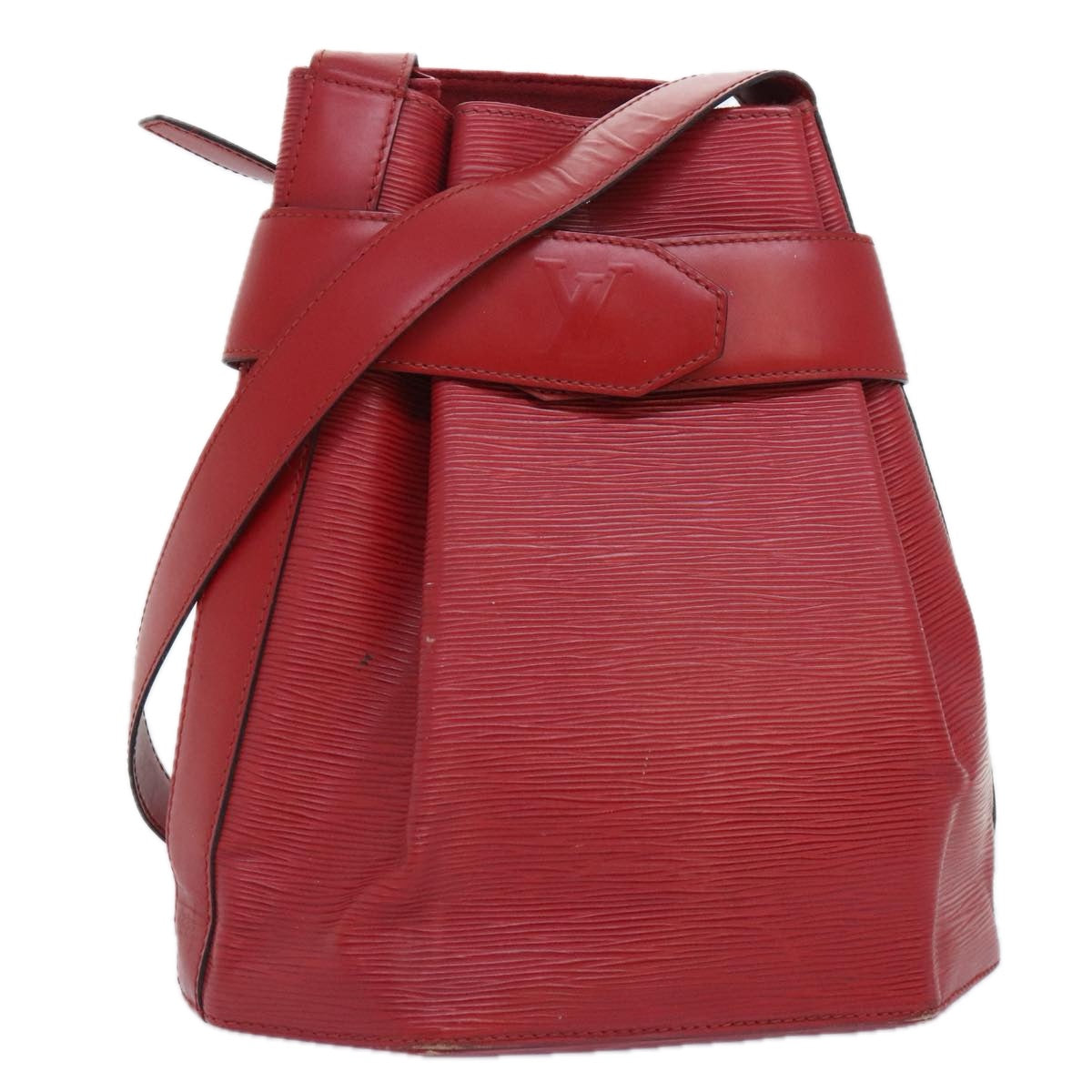 Louis Vuitton Sac D'épaule Red Leather Shoulder Bag