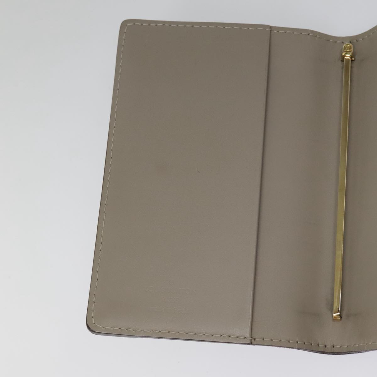 Louis Vuitton Agenda Cover Grey Leather Wallet