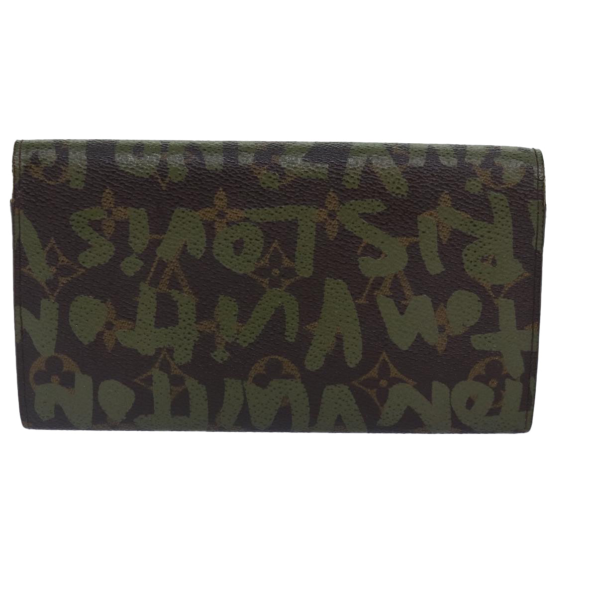 Louis Vuitton Portefeuille Sarah Khaki Canvas Wallet