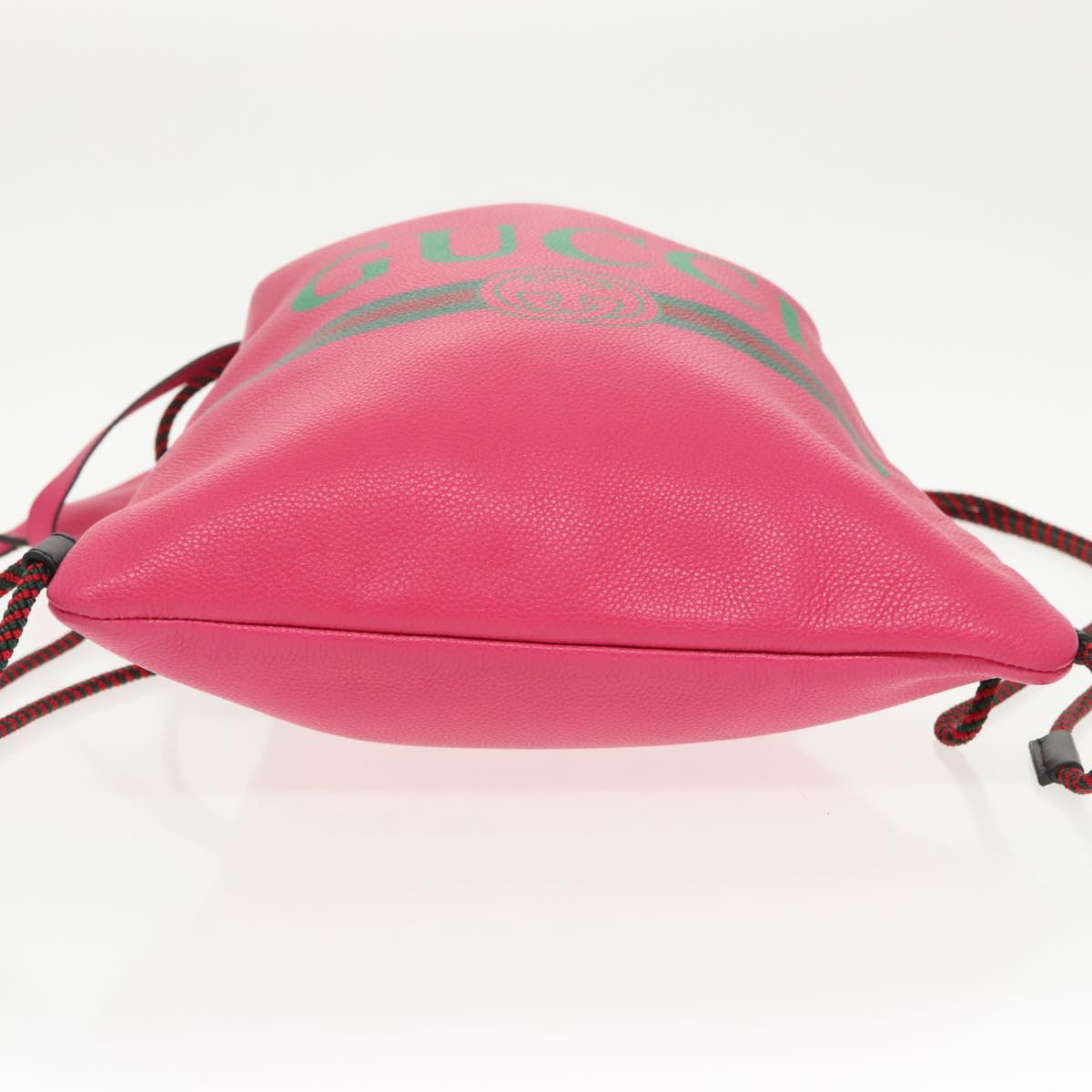 Gucci Drawstring Pink Leather Backpack Bag