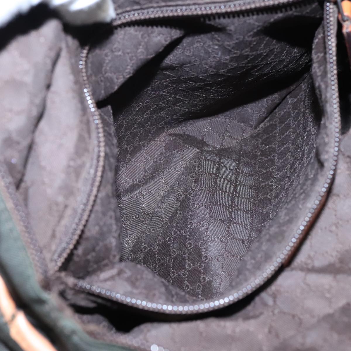 Gucci Khaki Canvas Tote Bag