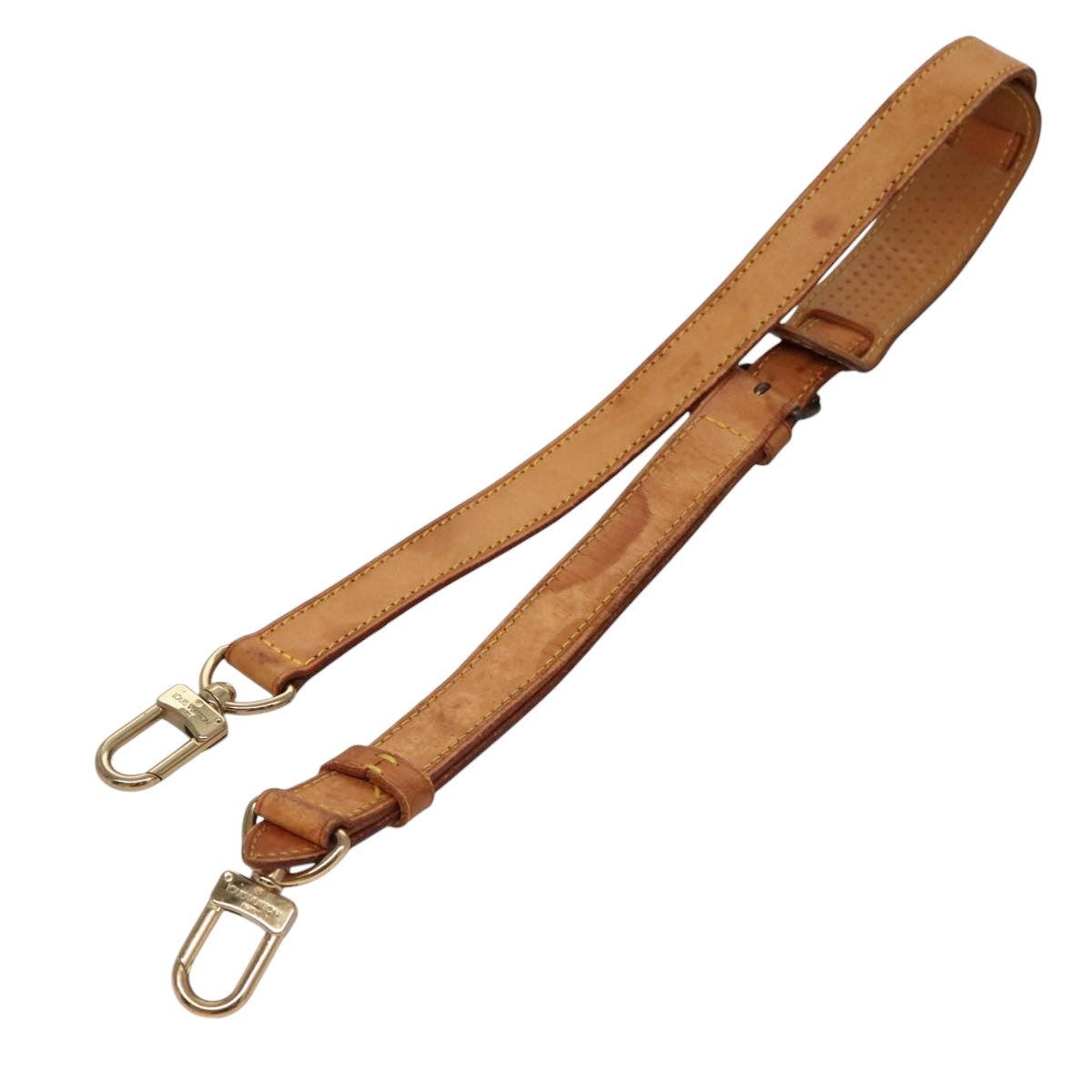 Louis Vuitton Shoulder Strap Beige Leather Bag Jewelry
