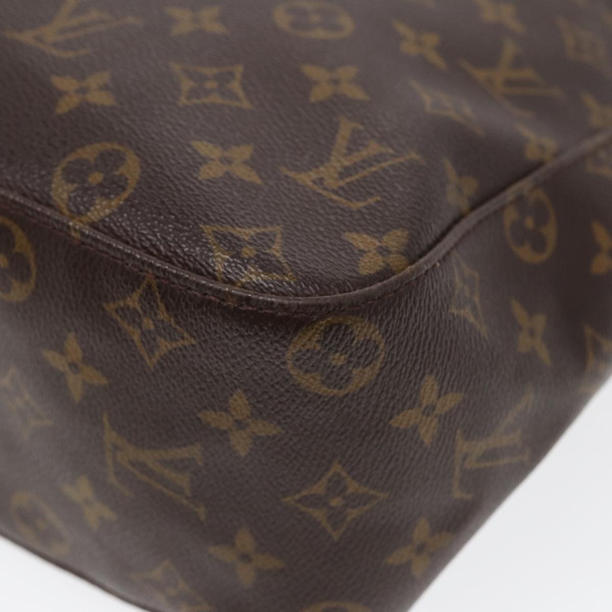 Louis Vuitton Looping Gm Brown Canvas Shoulder Bag
