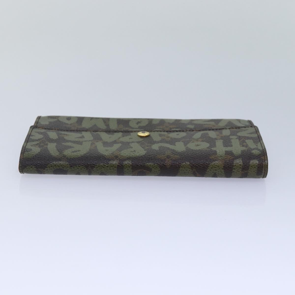 Louis Vuitton Portefeuille Sarah Khaki Canvas Wallet