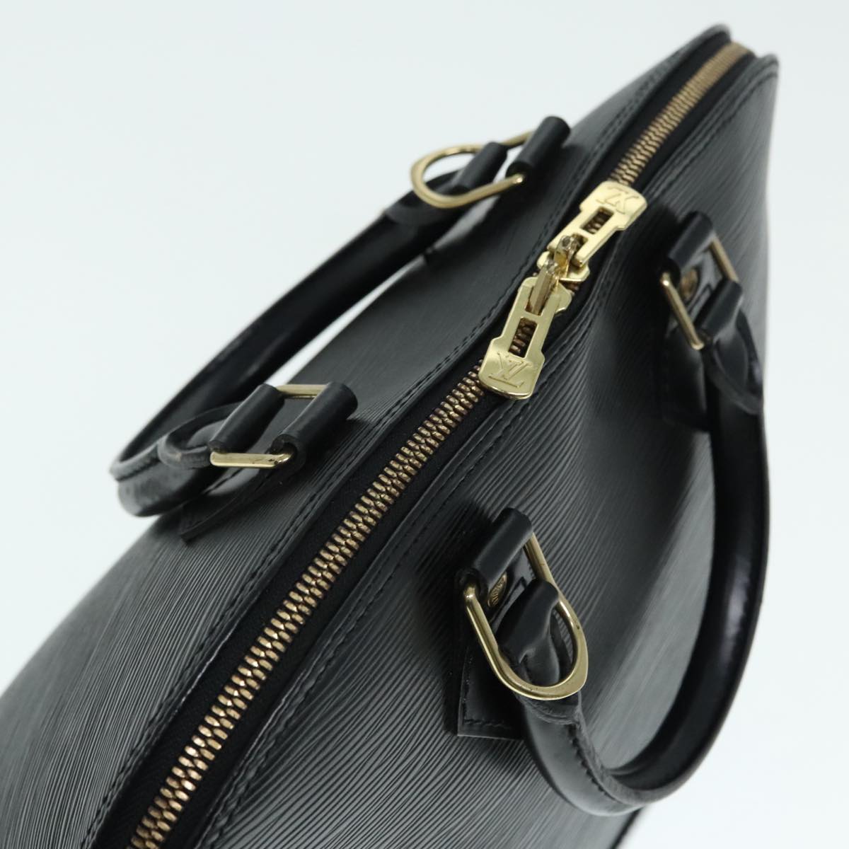 Louis Vuitton Alma Black Leather Handbag