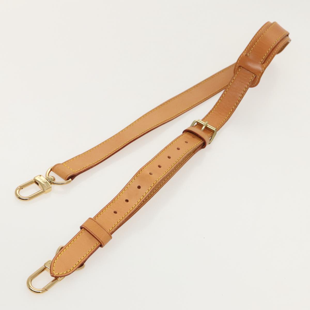 Louis Vuitton Shoulder Strap Beige Leather Bag Jewelry