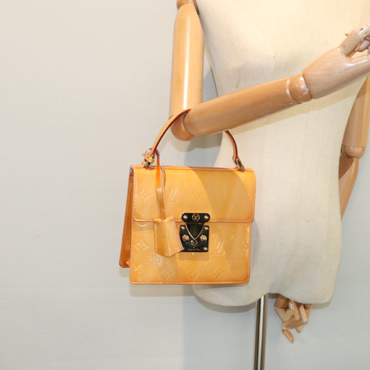 Louis Vuitton Spring Street Yellow Patent Leather Handbag