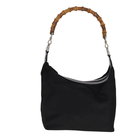Gucci Bamboo Black Synthetic Handbag ()