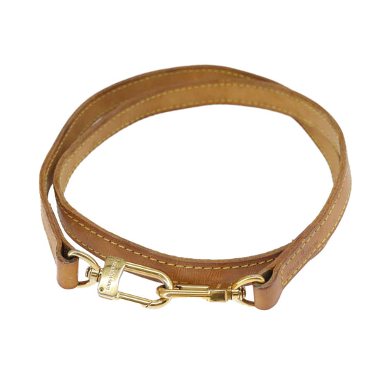 Louis Vuitton Shoulder Strap Beige Leather Bag Jewelry ()