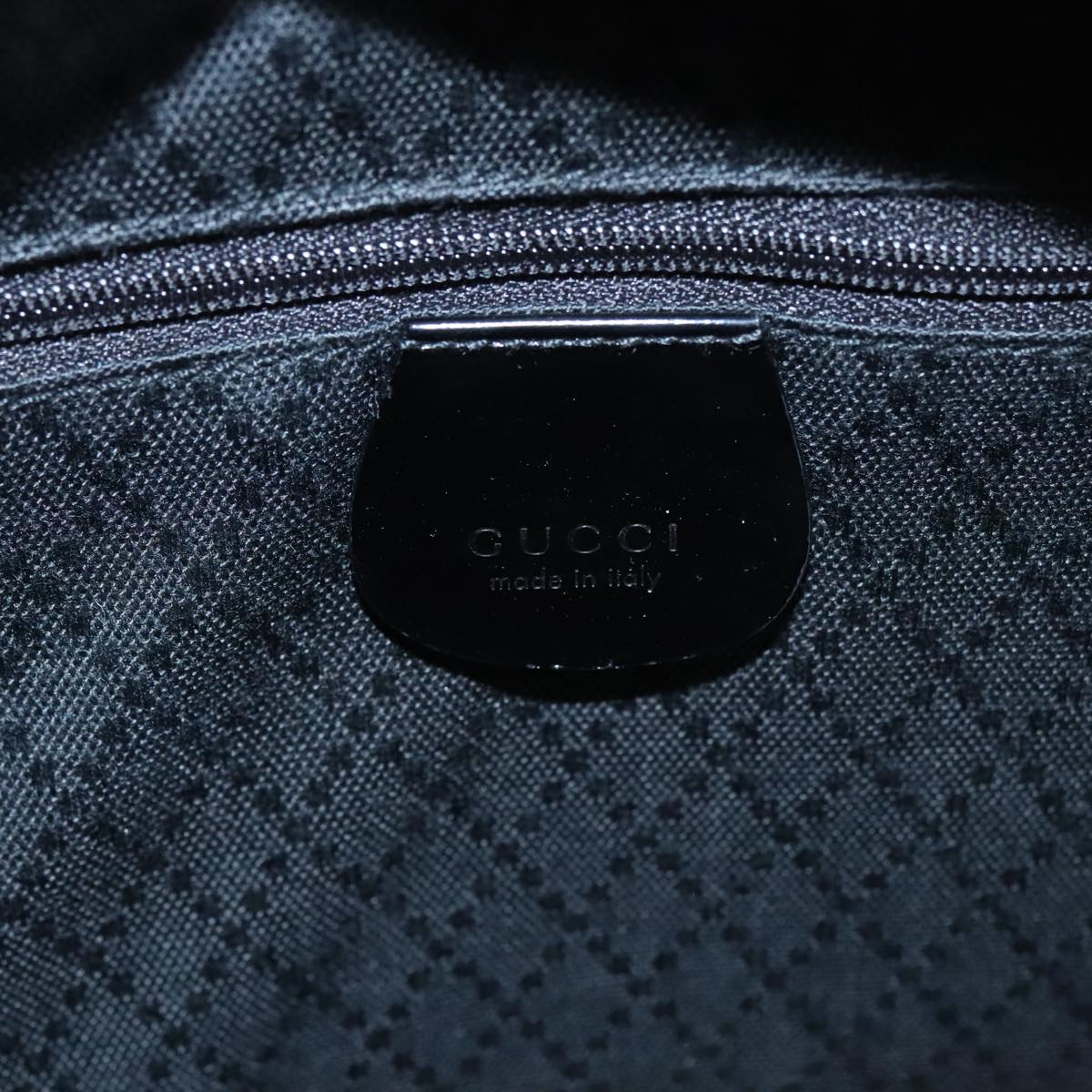 Gucci Bamboo Black Canvas Handbag