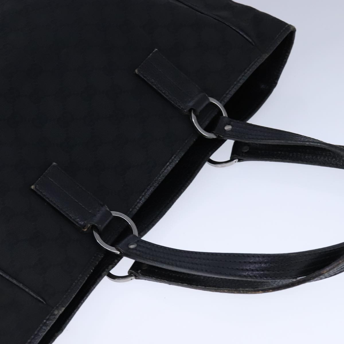 Gucci Gg Canvas Black Canvas Tote Bag