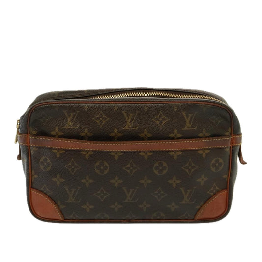 Louis Vuitton Compiegne 28 Brown Canvas Clutch Bag