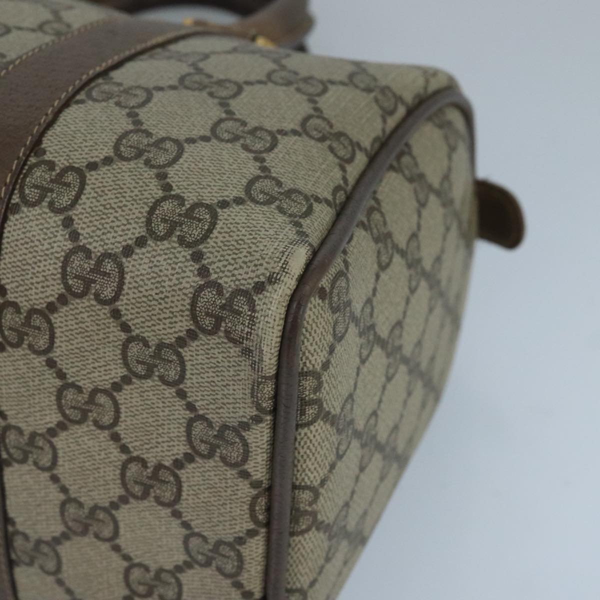 Gucci Gg Supreme Beige Canvas Travel Bag