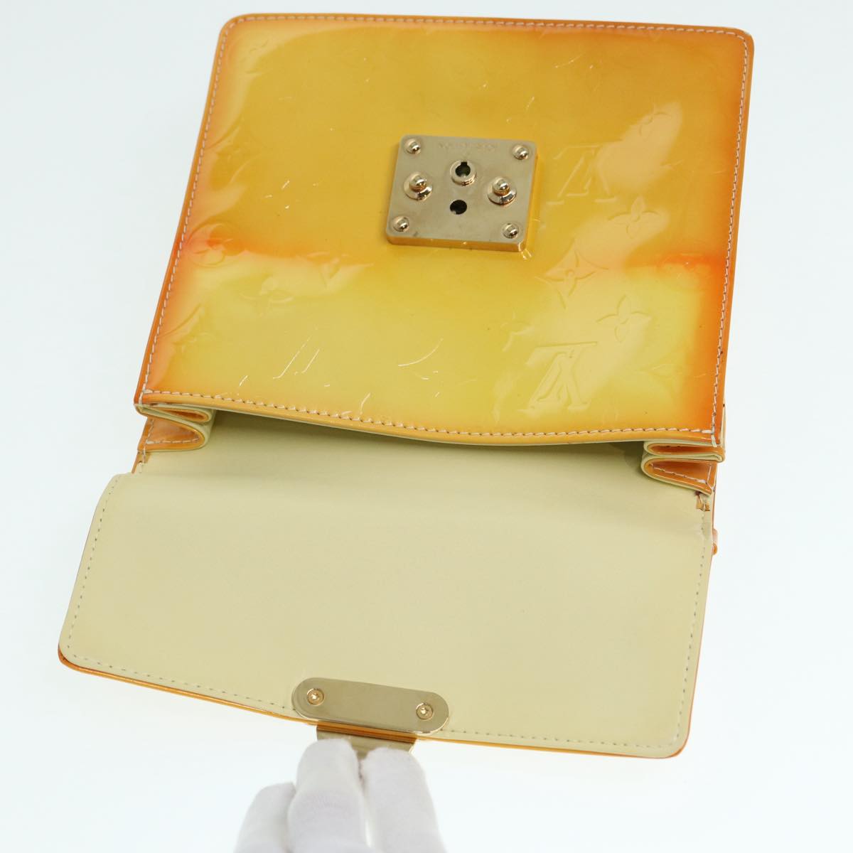 Louis Vuitton Spring Street Yellow Patent Leather Handbag
