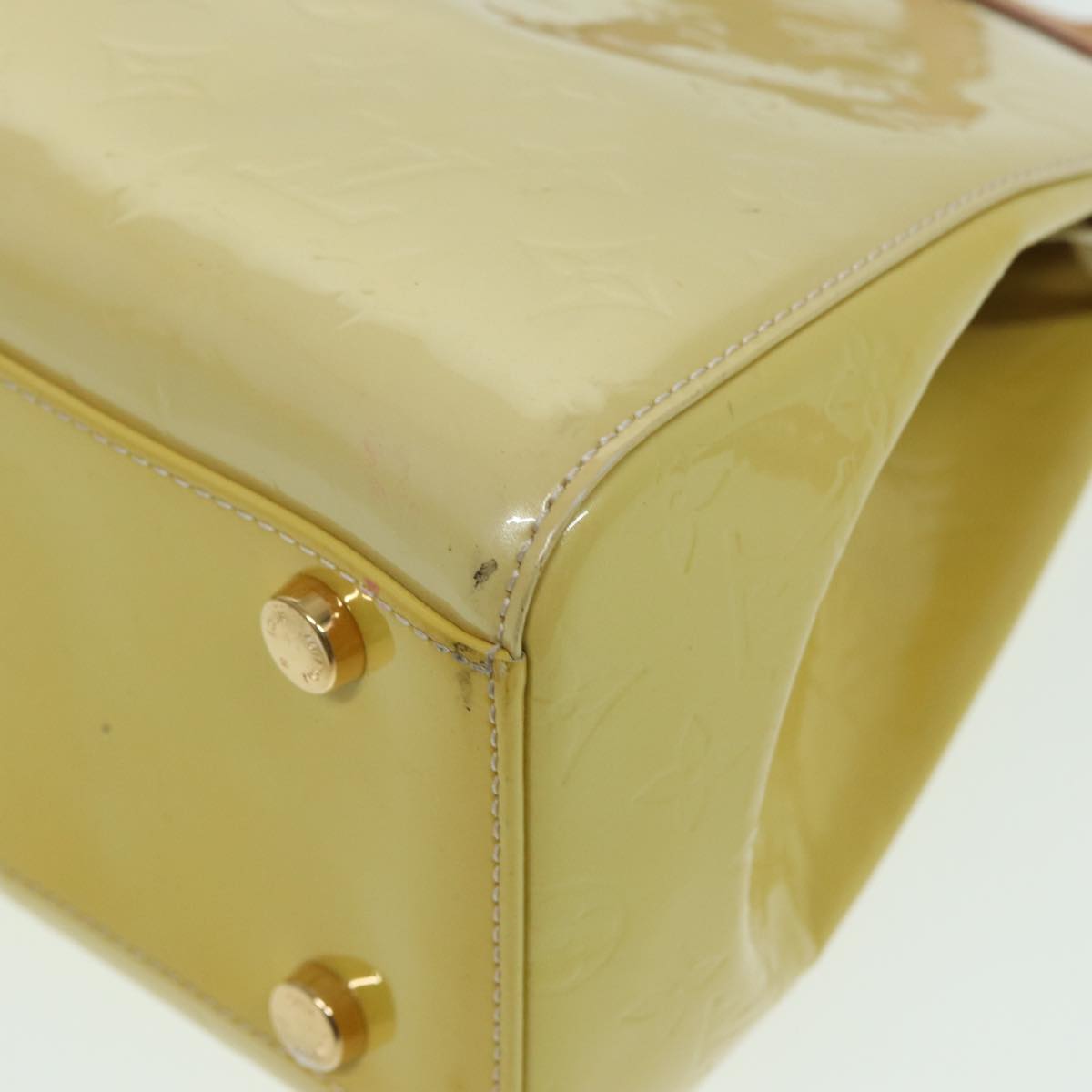 Louis Vuitton Brea Yellow Patent Leather Handbag