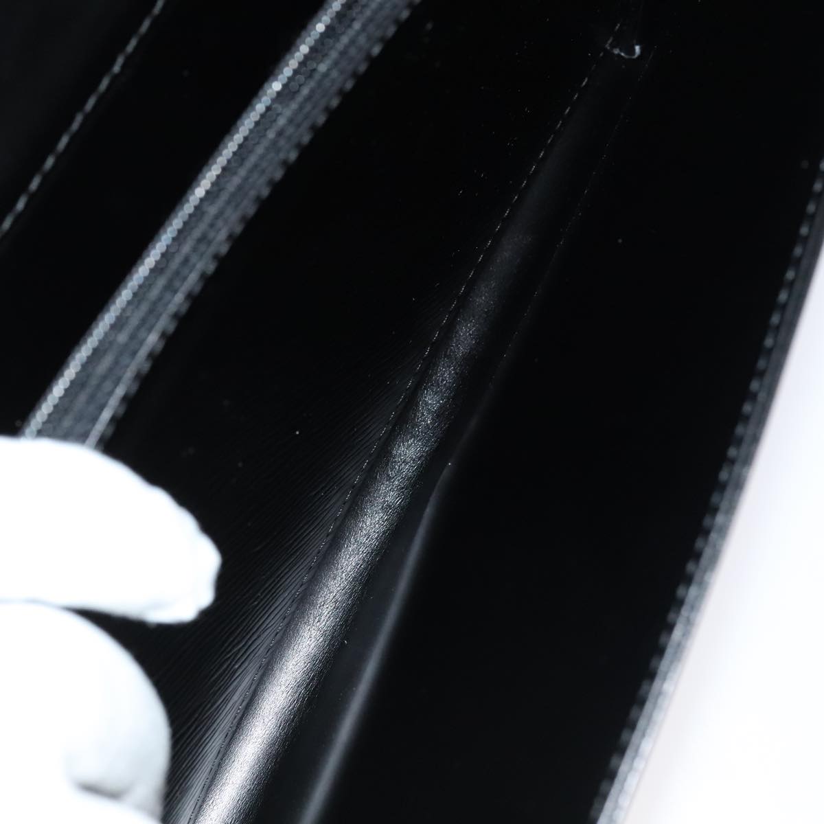 Louis Vuitton Aegean Black Leather Clutch Bag