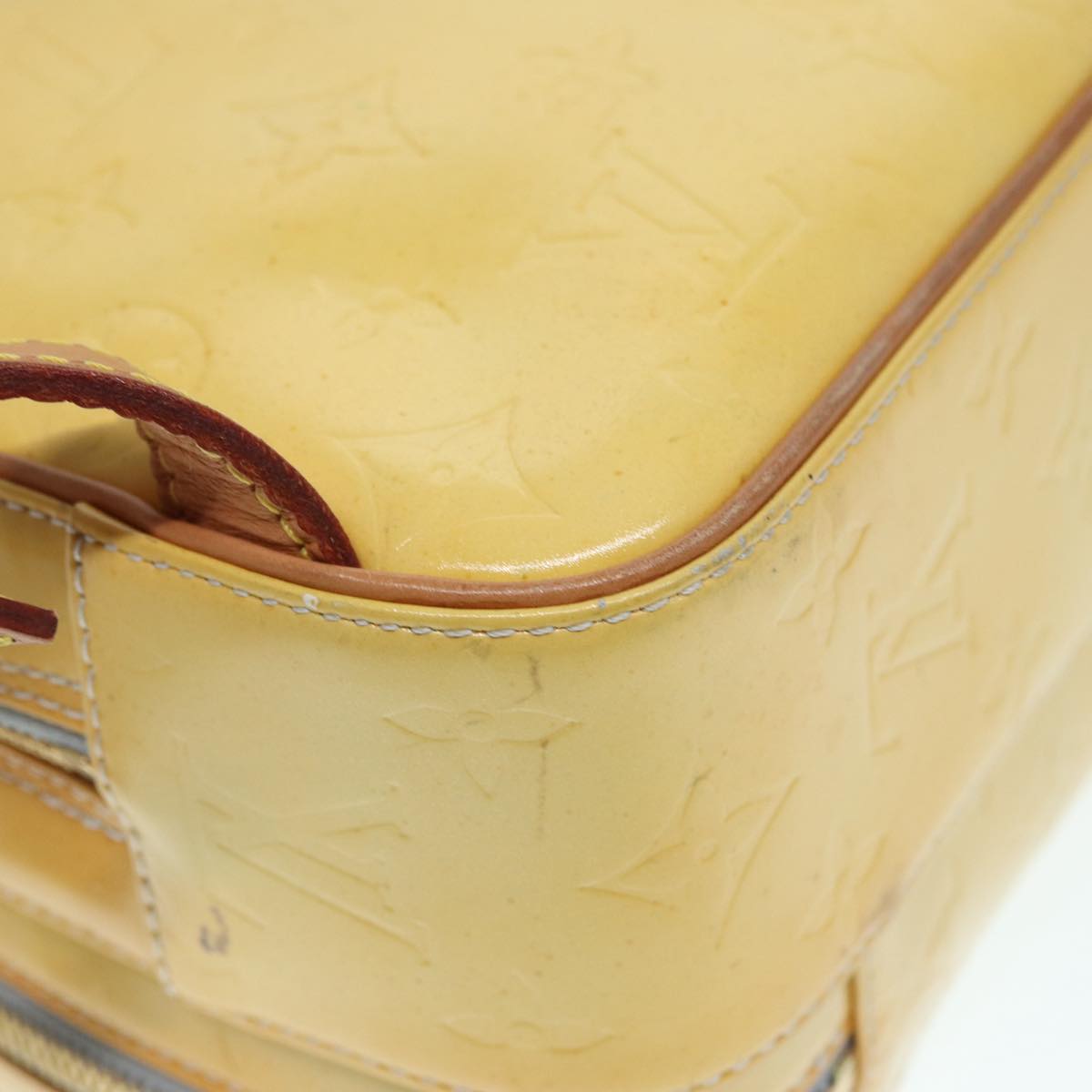 Louis Vuitton Marly Yellow Patent Leather Backpack Bag