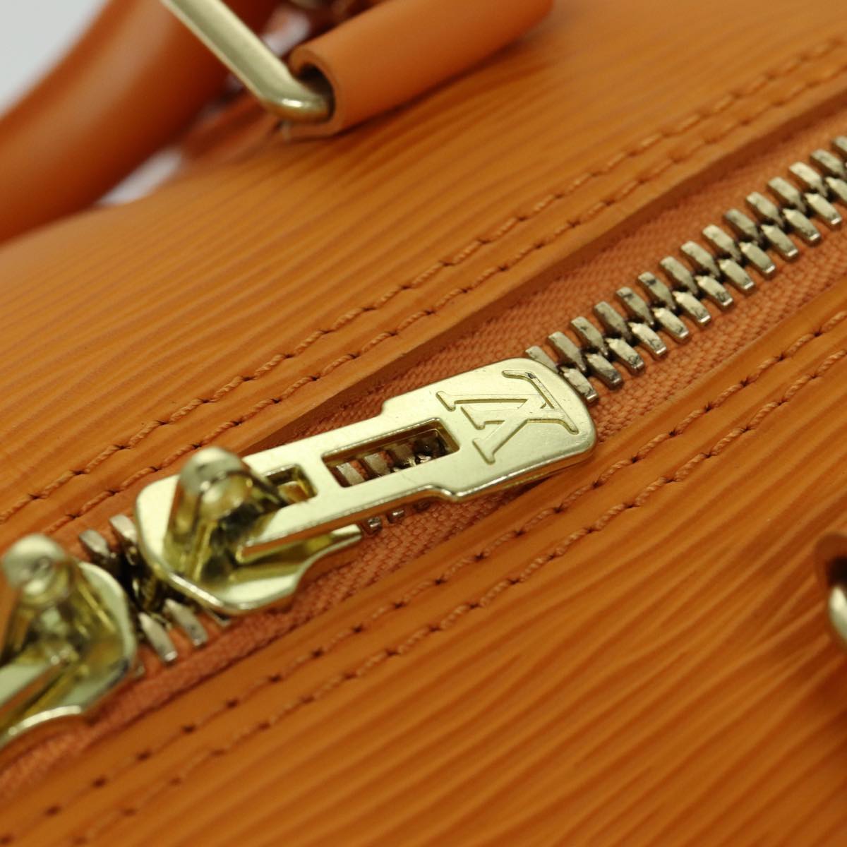 Louis Vuitton Keepall Orange Leather Travel Bag