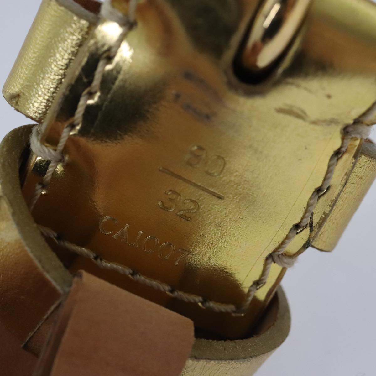 Louis Vuitton Mahina Gold Leather Belt