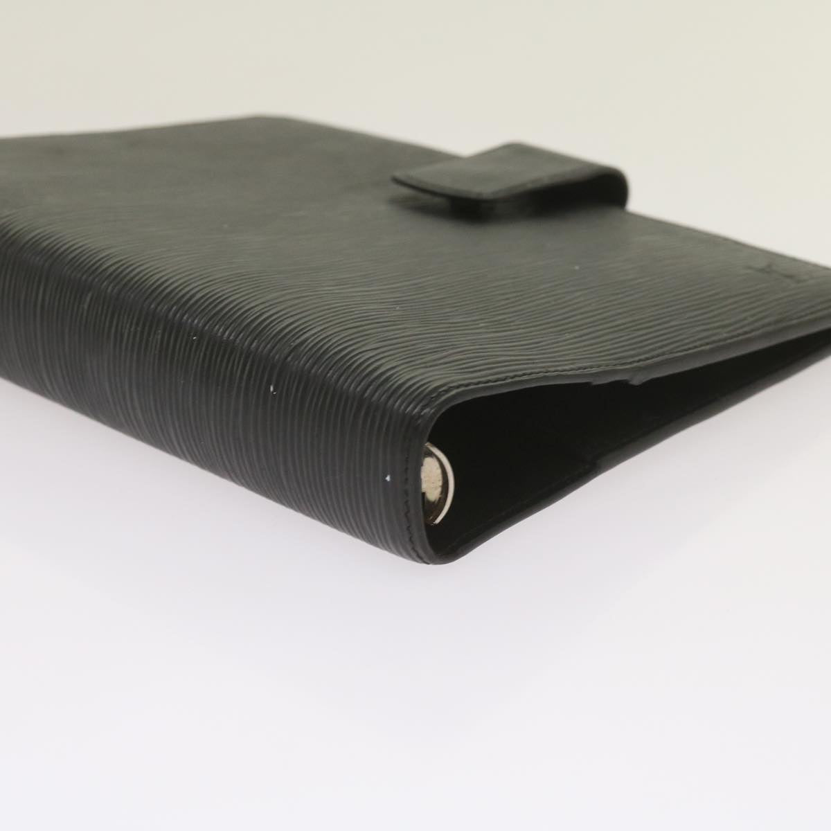 Louis Vuitton Agenda Cover Black Leather Wallet