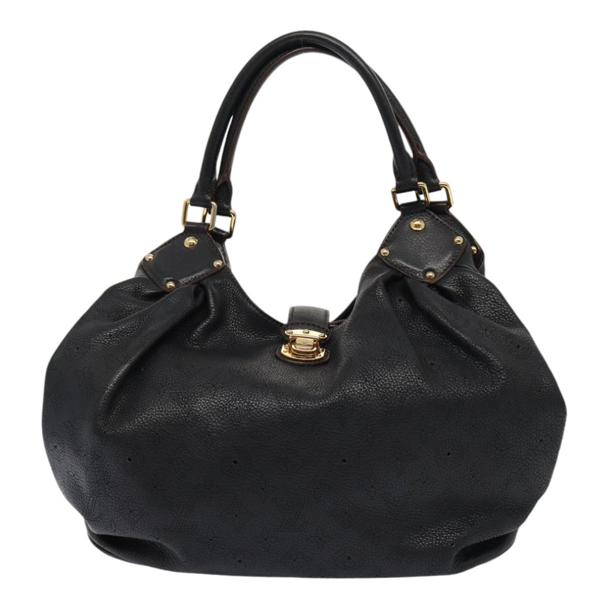 Louis Vuitton Xl Black Leather Handbag