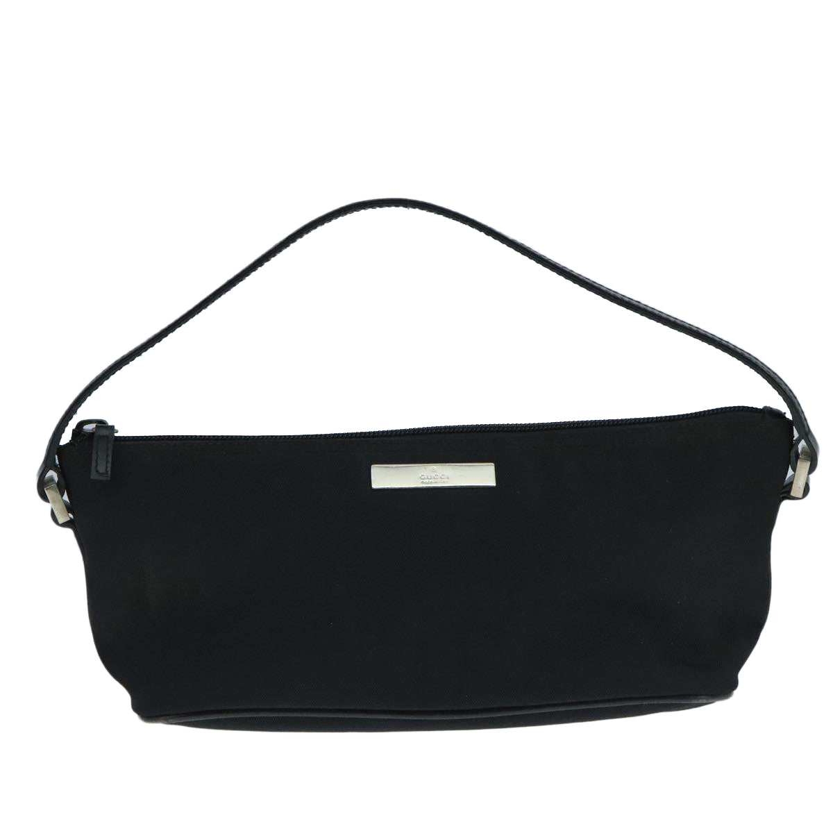Gucci Baguette Black Canvas Clutch Bag ()