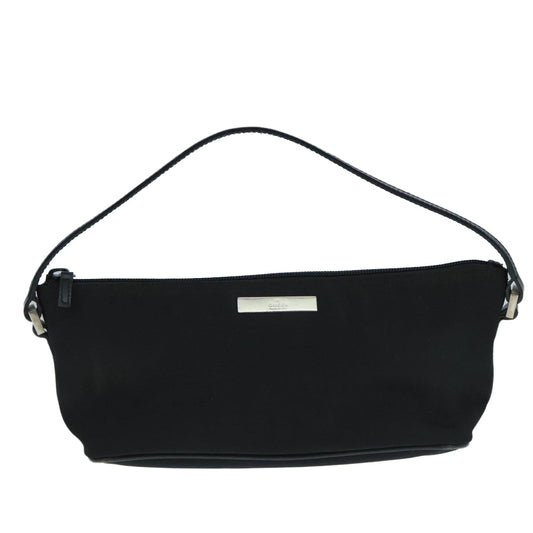 Gucci Baguette Black Canvas Clutch Bag ()